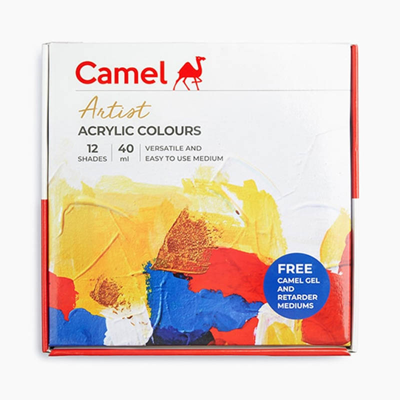 Camel Artist Acrylic Colour Set of 12x40ml