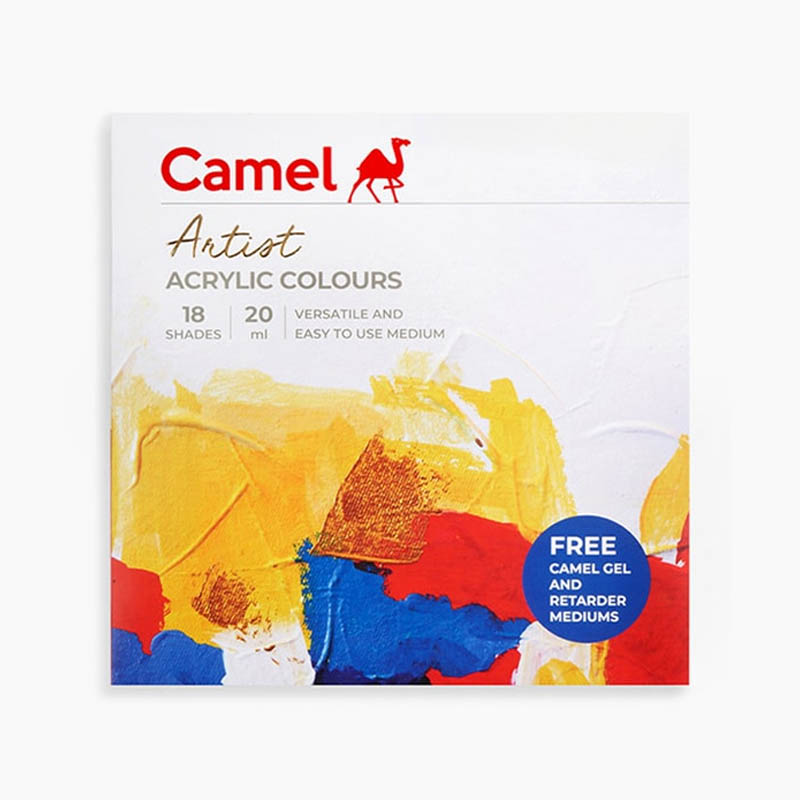 Camel Artist Acrylic Colour Set of 18x20ml