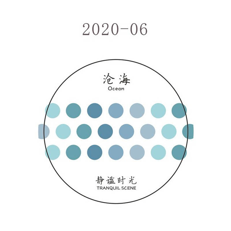 Tranquil Scene Dot Washi Tape Ocean DJ08-2020-06