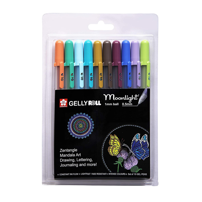 Sakura Gelly Roll Pen Moonlight - Fine Point Set of 16, Assorted