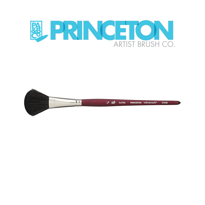 Princeton 3/4 Oval Wash Aqua Elite Synthetic Kolinsky Brush