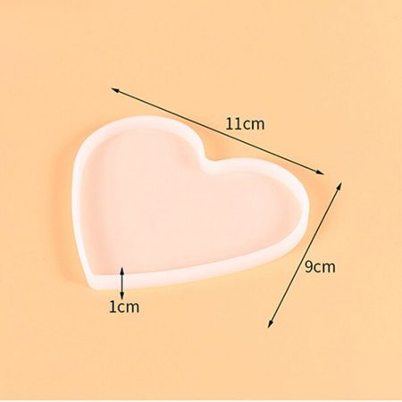 Resin Coaster Mould Heart Shaped 4.5" x 4.5"