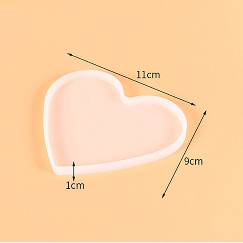 Resin Coaster Mould Heart Shaped 4.5" x 4.5"