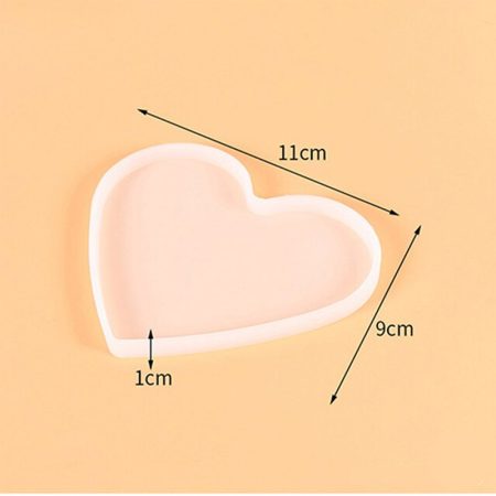 Resin Coaster Mould Heart Shaped 6" x 4.5"