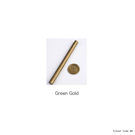 Seal-Wax-Stick-Round-Green-Gold-40
