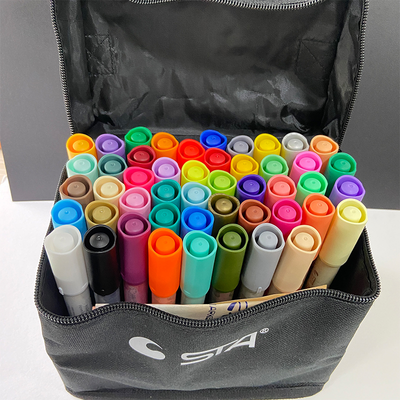 Wholesale Star Sta1000 Acrylic Marker Water-based Color Body Paint Pen 12  Color Set Soft Color Series