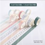 Grid Printed Washi 10Pc Pack no 38