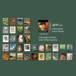 400pcs Vintage Vellum Sheets Pack 6