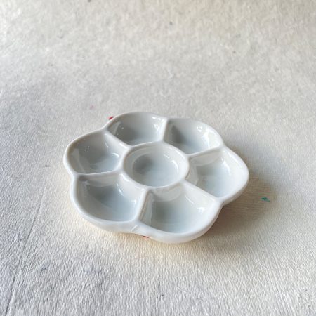 Ceramic Palette Flower Small 7 Wells