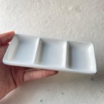 Ceramic Palette Rectangle 3 Wells