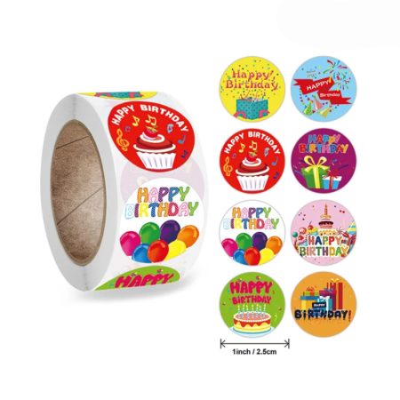 Happy Birthday Sticker roll (CDA184) Design 14