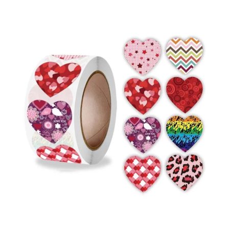 Hearts Sticker Roll (CDA263) Design 22