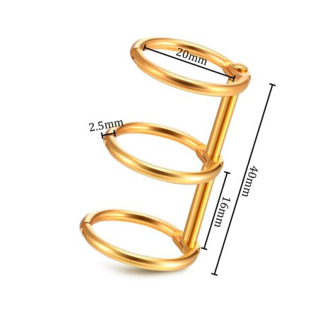 Journal Book Rings Gold 20mm