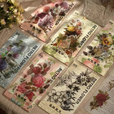 Journal Stickers Retro Flowers