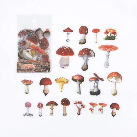 MO Card Journal Vellum Stickers Collect Mashroom MMK06D025