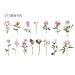 MO Card Medici Garden Series Sticker Rose & Peony 07