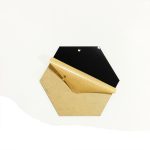 Plain Acrylic Disc Hexagon Black 4inch 10pc