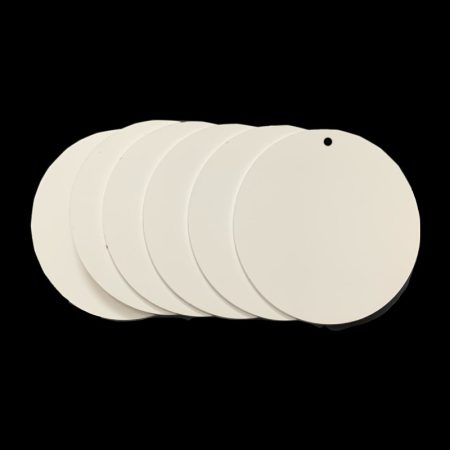 Plain Acrylic Disc Round White 3.5inch 10Pc