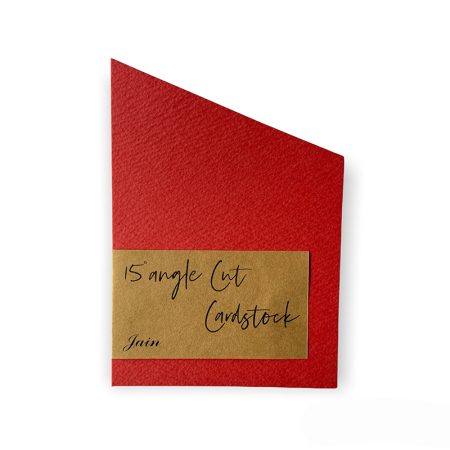 15 Angle cut Cardstock Red