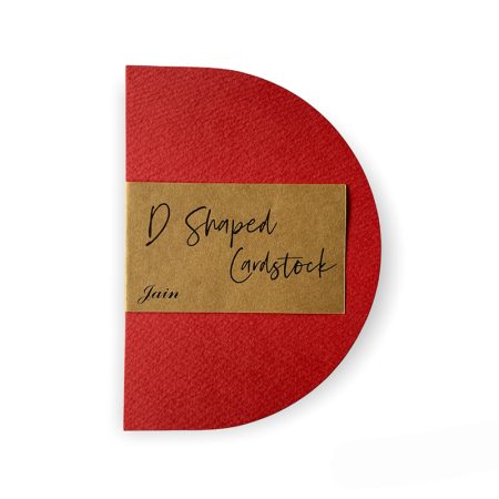 D Shaped Cardstock Red