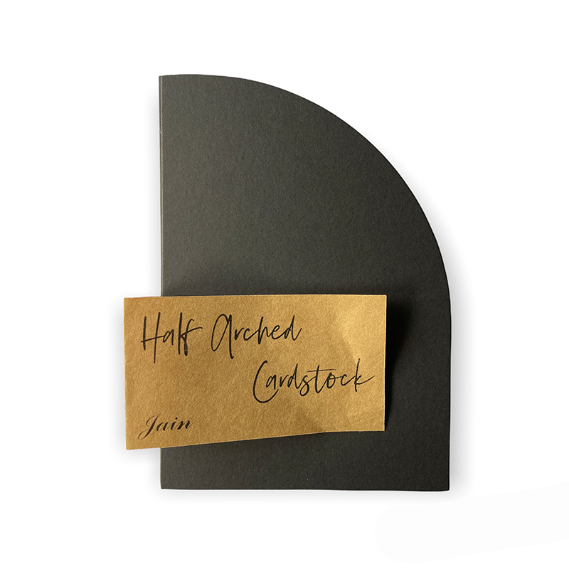 Half Arched Cardstock Black