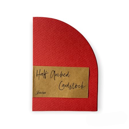 Half Arched Cardstock Red