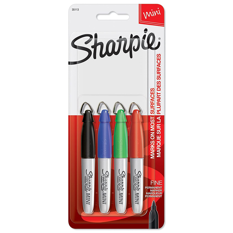 Sharpie Permanent Marker Fine Tip Mini Set of 4 (35113)