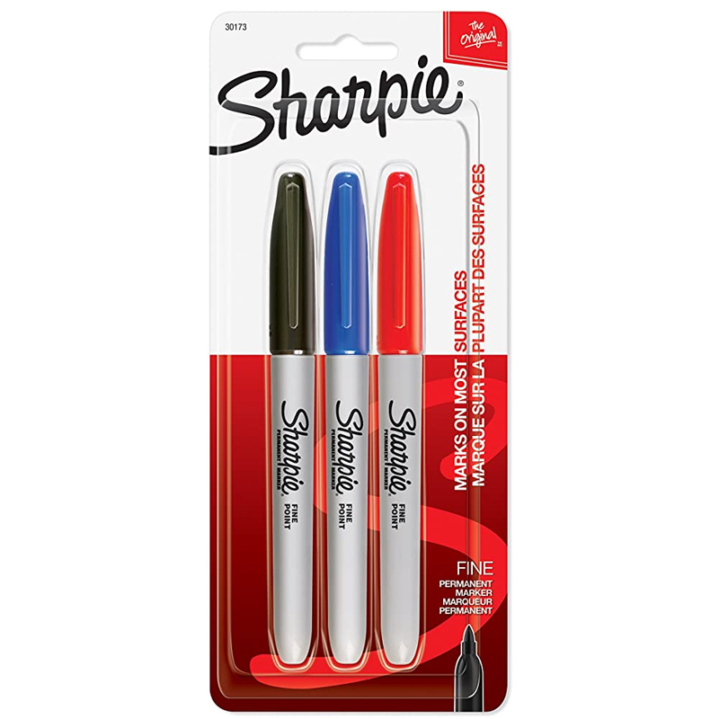 Sharpie Permanent Marker Fine Tip Set of 3 (30173)