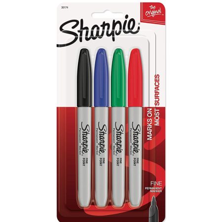 Sharpie Permanent Marker Fine Tip Set of 4 (30174)