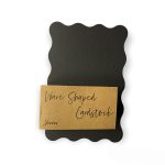 Wave Shaped Cardstock Black