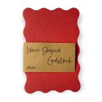 Wave Shaped Cardstock Red