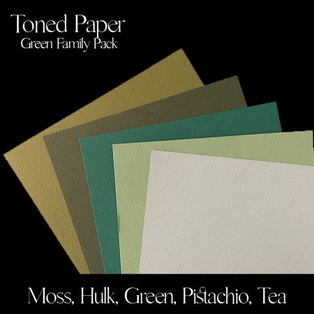 Jain Toned Paper 180gsm Green Assorted Pack