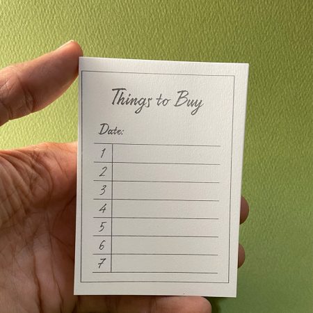 Memo Notes Things to Buy A7