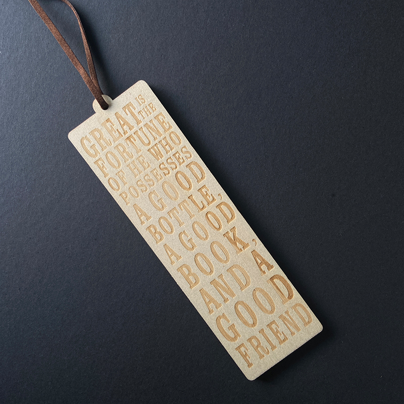 Wooden Bookmarks Great is the Fortune