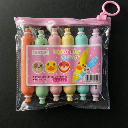Fancy Highliter Candy Anamial Set of 6 (DL-102)