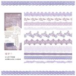 Matthiola Incana Floral Lace Strip Journal Sticker YXTZB445