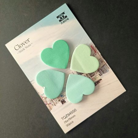 Post It Mini Heart Shaped Set of 4 Green (TQZ94550-G)