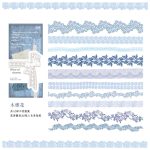 Rose of Sharon Floral Lace Strip Journal Sticker YXTZB444