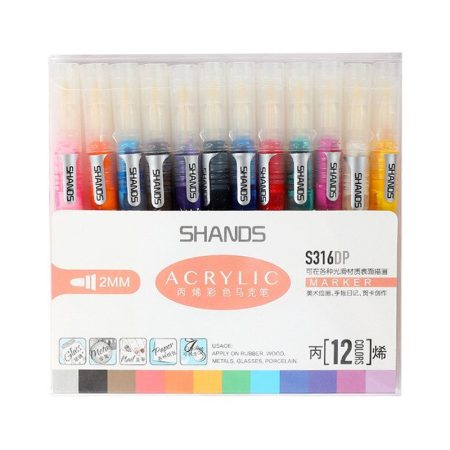 Shands Classic Acrylic Marker 2mm Tip Set of 12 (S316DP)