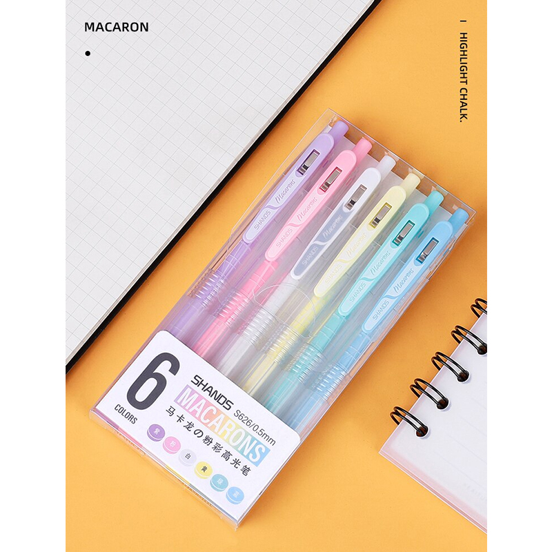 Shands Macarons Pastel Gel Pen Set of 6 (S626-0.5mm)