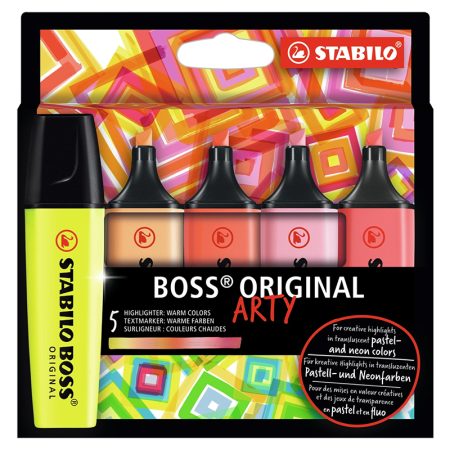 Stabilo Boss Arty Highlighter - Warm Colors (E070-5-02-1-20)
