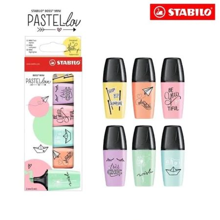 Stabilo Boss Mini Pastel Highlighter Set of 6 (07-06-27)