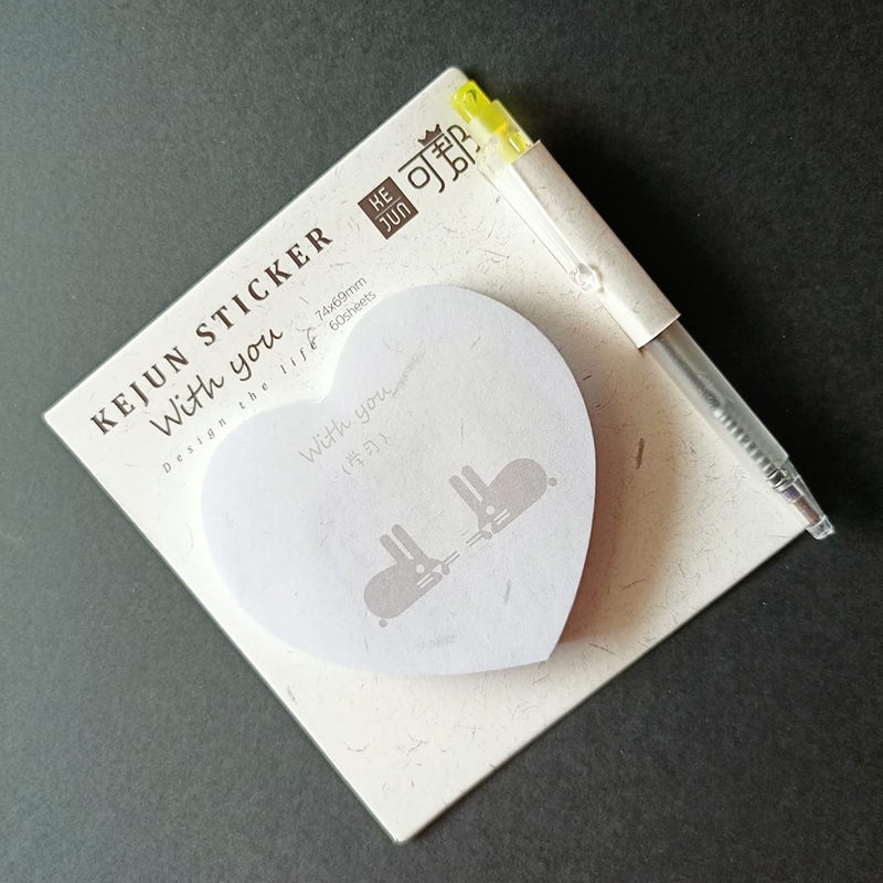Stick Note With Pen Heart Shape (KJ-12-001)
