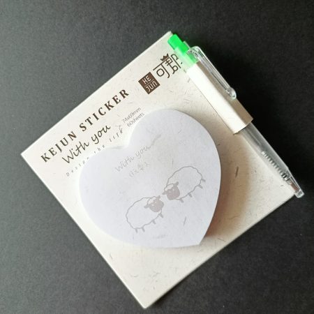 Stick Note With Pen Heart Shape (KJ-12-003)