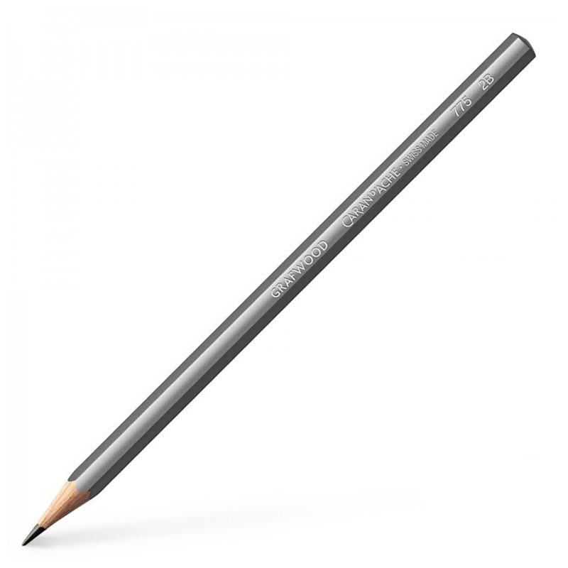 Caran Dache Grafwood Graphite Pencils 2B (775- 2B)