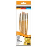 Daler Rowney Simply Gold Taklon Synthetic Brush Set of 6 (216920601)