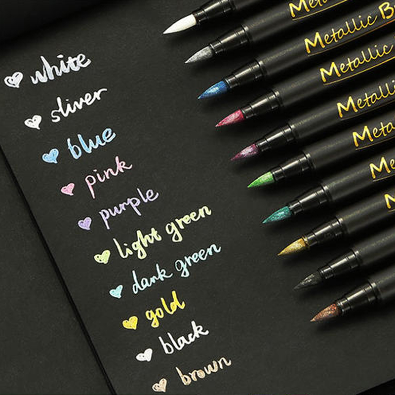 Magi Metallic Colour Brush Pen Set of 12-1