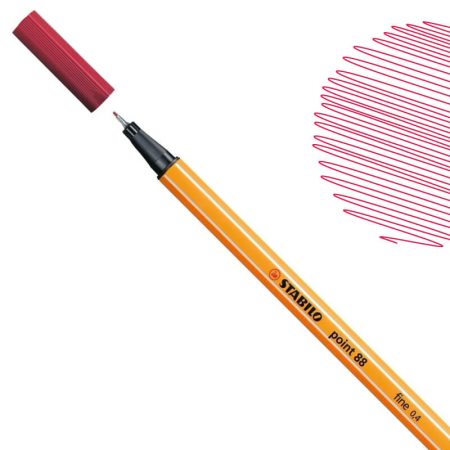 Stabilo Point 88 Fineliner Pen 0.4mm Crimson (88-50)