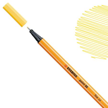 Stabilo Point 88 Fineliner Pen 0.4mm Yellow (88-44)