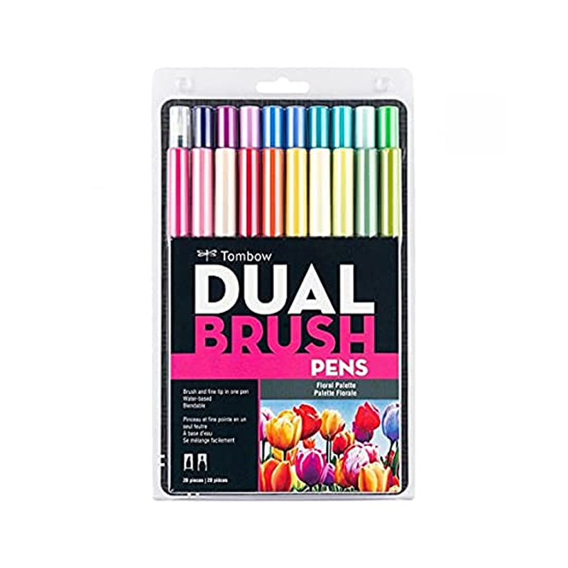 Tombow Dual Brush Pen Floral Palette Set of 20
